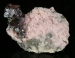Pyragyrite Crystals on Rhodochrosite from Uchucchacua Mine, Oyon Province, Lima Department, Peru [407]