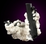 Schorl with Albite and Topaz from Shengus, Haramosh Mts., Skardu District, Baltistan, Northern Areas, Pakistan [673]